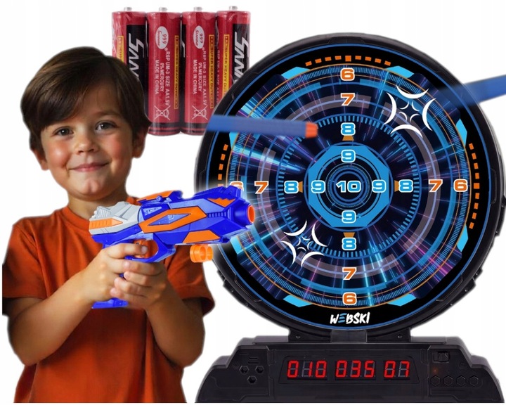 NAJLEPSZY PREZENT DLA 6 7 8 9 10 11 12 LATKA ELEKTRONICZNA TARCZA NEOSHOT