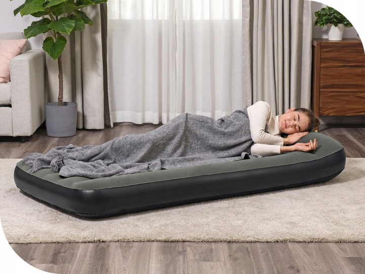 Materac Dmuchany Welurowy Jednoosobowy Łóżko 188x99x30 Bestway MODEL 2025