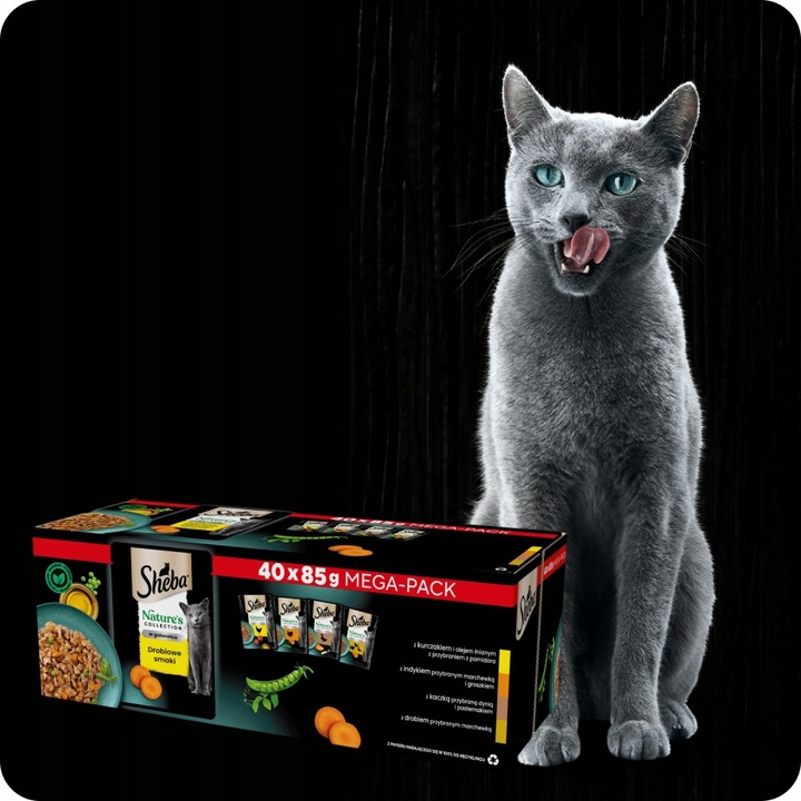 MOKRA KARMA SHEBA NATURE'S COLLECTION DROBIOWE SMARKI 40X85G GALARETKA