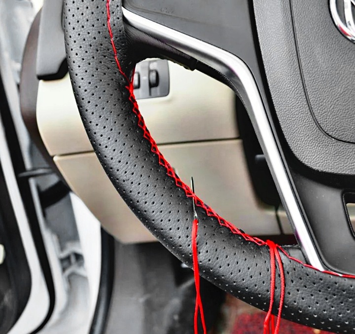 SKÓRZANY POKROWIEC na kierownice SKÓRA nakładka OCHRONNA ZE SKRÓRY OBSZYCIE