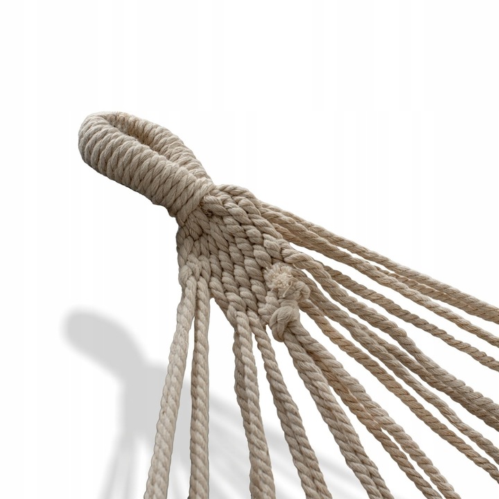 HAMAK Ogrodowy Beżowy 2 liny z POKROWCEM Zawieszenia Tadar Boho 300cm