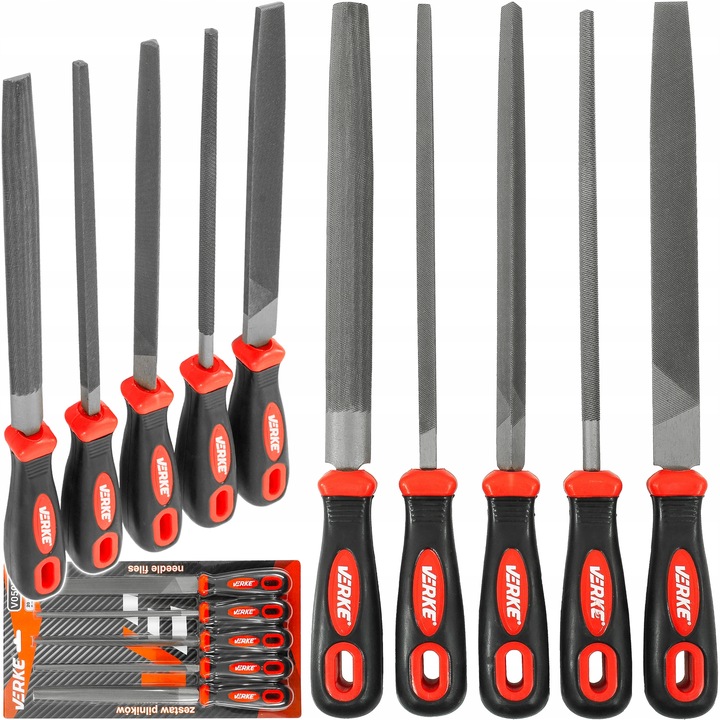 ZESTAW PILNIKÓW PILNIK ŚLUSARSKI ZDZIERAK TARNIK METALU PŁASKI OKRĄGŁY 20cm