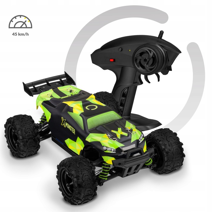 SAMOCHÓD RC AUTO TERENOWY NA PILOTA 4x4 DUŻY AKUMULATOR x 2szt SKALA 1:18