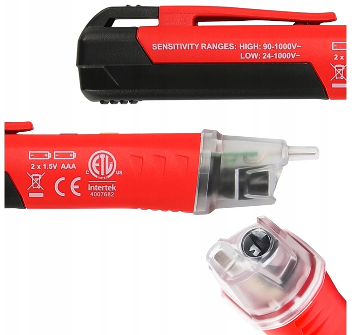 Bezdotykowy tester próbnik napięcia UNI-T UT12D-EU 24-1000V AC DETEKTOR