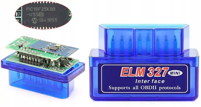 INTERFEJS DIAGNOSTYCZNY ELM327 OBD2 V1.5 2PCB BT PIC18F25K80