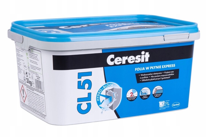 CERESIT FOLIA IZOLACYJNA W PŁYNIE CL 51 EXPRESS 1-K WYDAJNA GOTOWA 5KG