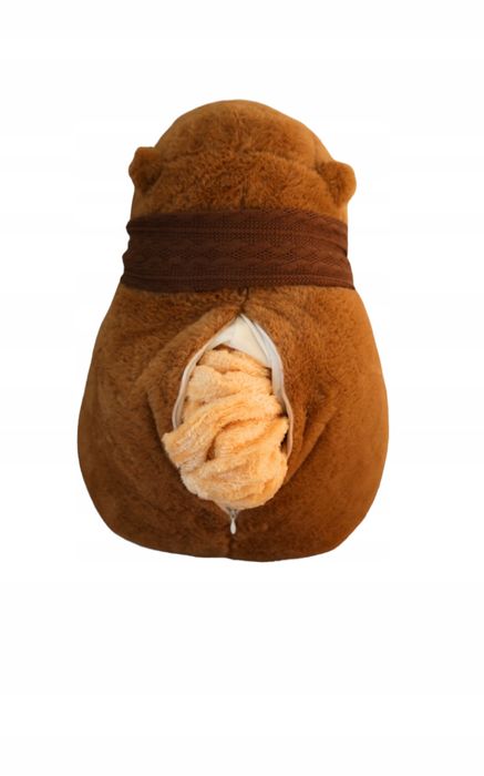 MASKOTKA PODUSZKA KAPIBARA Z SZALIKIEM DUŻY PLUSZAK Z KOCYKIEM 3w1