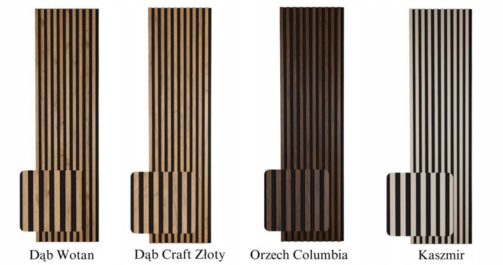 Lamele na Filcu Ścienne 275x58cm Panele Dekoracyjne 3D DĄB WOTAN i Inne
