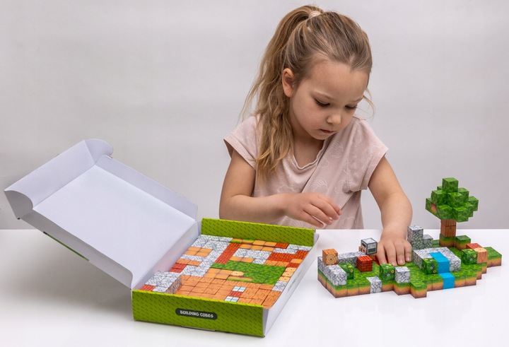 Magnetyczne klocki kostki budowlane modułowe konstrukcyjne 3d 312 elementów