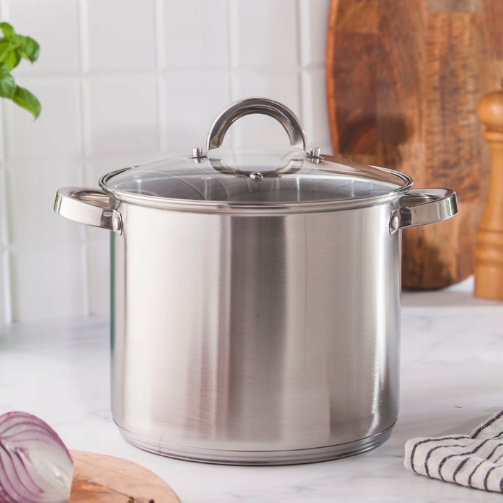 Wysoki garnek indukcja DUŻY stal nierdzewna Altom Design Fabio 15 litrów