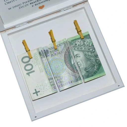 Pudełko ala koperta Pamiątka I Komunii na pieniądze prezent chrzestnej