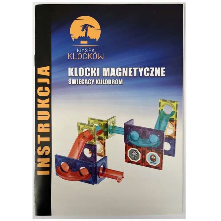 KLOCKI MAGNETYCZNE KONSTRUKCYJNE ŚWIECĄCY KULODROM TOR EDUKACYJNE PANELE 75