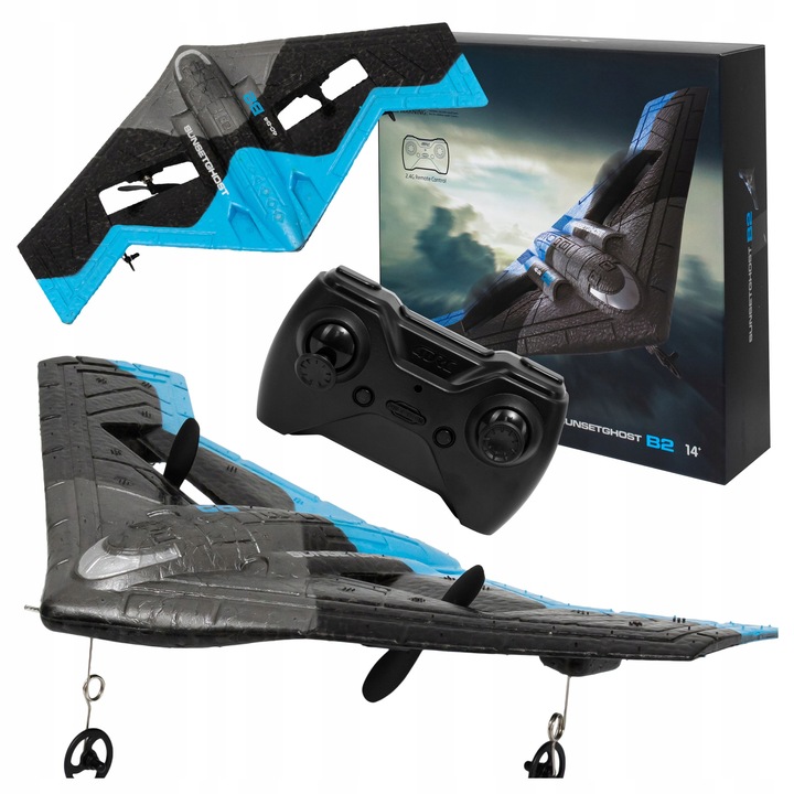 ZDALNIE STEROWANY SAMOLOT ŚWIATŁA LED MYŚLIWIEC NA PILOT 2,4 GHz + AKU