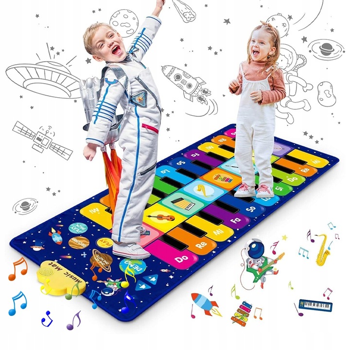 MATA MUZYCZNA EDUKACYJNA PIANINKO DLA DZIECI GRA DO TAŃCZENIA INTERAKTYWNA