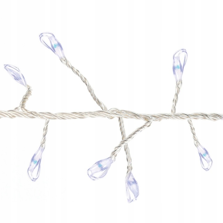 Lampki choinkowe 480 LED biały ciepły 4,8 metra CLUSTER RYŻ SREBRNY DRUCIK