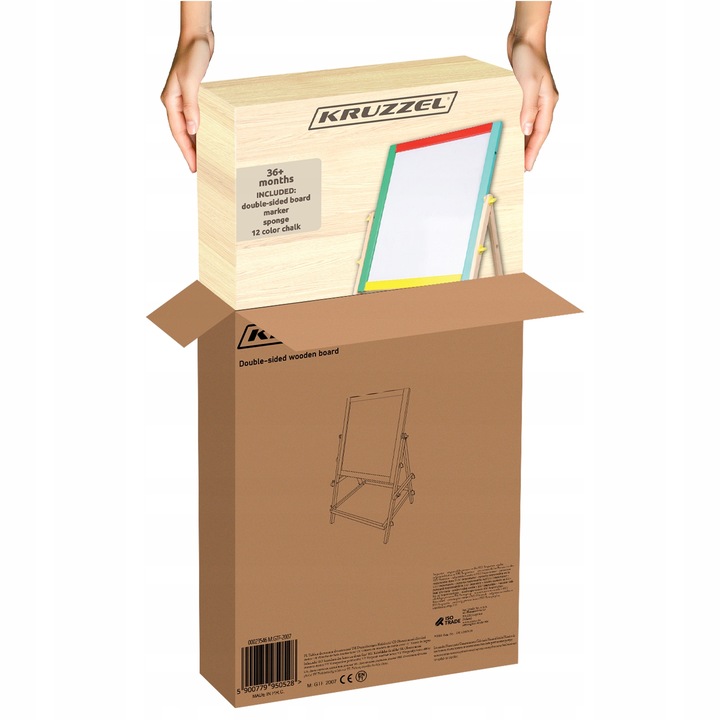 Tablica Magnetyczna Obrotowa Kredowa Dwustronna dla Dzieci Suchościeralna