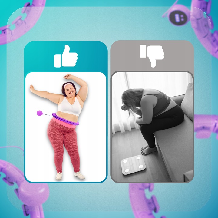 HULA HOP Z LICZNIKIEM I OBCIĄŻENIEM ODCHUDZAJĄCE KOŁO DO ĆWICZEŃ PLUS SIZE