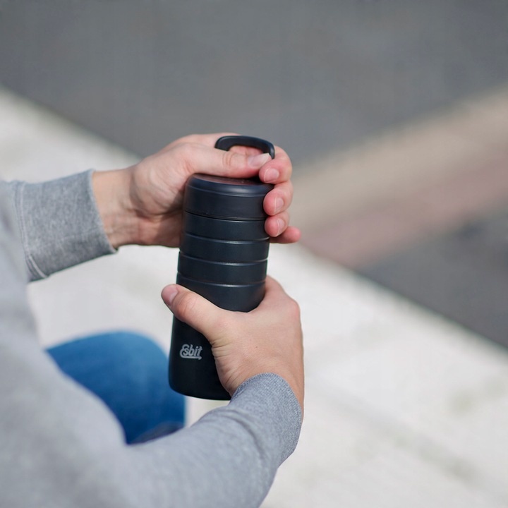 ESBIT KUBEK MAJORIS THERMO MUG 0,45 L CZARNY, STAL NIERDZEWNA