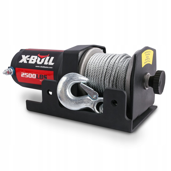 WYCIĄGARKA ELEKTRYCZNA DO QUADA X-BULL 2500 WCIĄGARKA 12V PŁUG 1,1 TON ATV