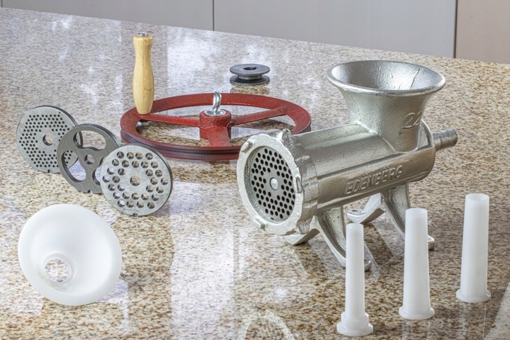 Maszynka 22 do Mielenia MIĘSA Nadziewarka KOŁA Lejki 4 sita EDENBERG