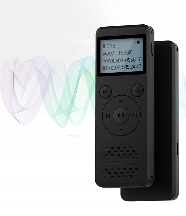 DYKTAFON Szpiegowski PODSŁUCH Dziennikarski 8GB 1536Kbps 110godzin 1.8cala
