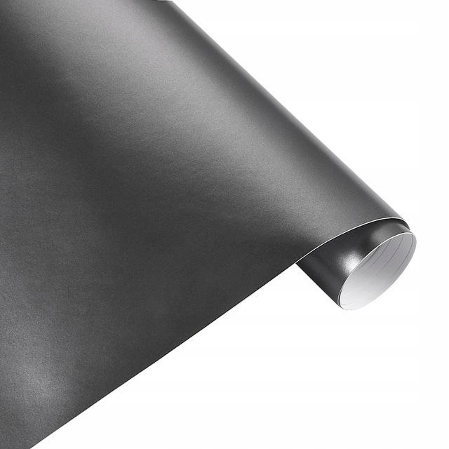 OKLEINA FOLIA CHROM MAT CIEMNA SZARA PERŁA 150cm MASKA DACH KOKPIT PROGI