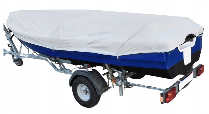 Pokrowiec plandeka osłona przykrycie na łódź łódkę wędkarską 210g 420-450cm