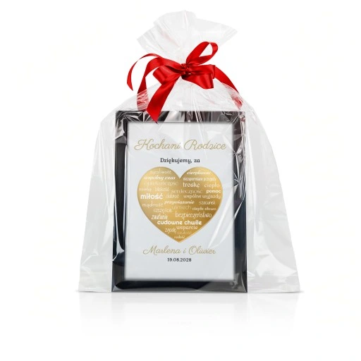 Podziękowania KOMUNIA Św DLA CHRZESTNYCH RAMKA 3D DZIADKÓW PREZENT obraz