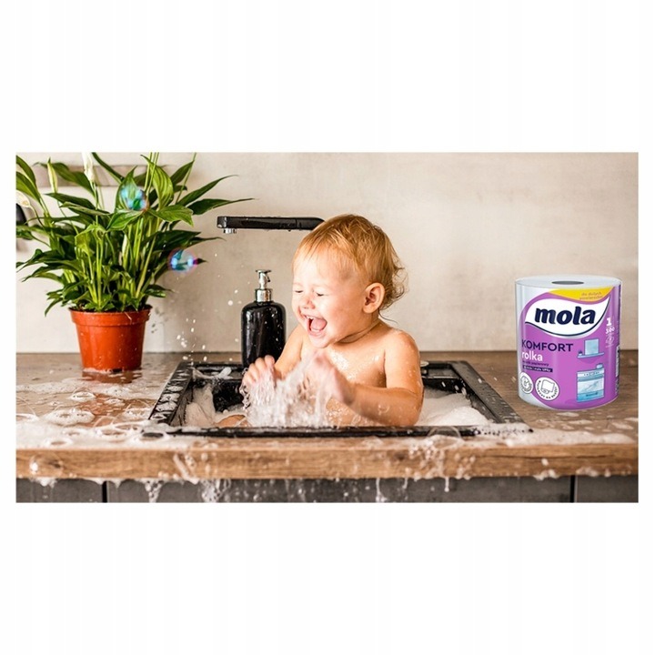 Papier toaletowy MOLA WHITE BAWEŁNIANA i ręcznik papierowy MOLA KOMFORT