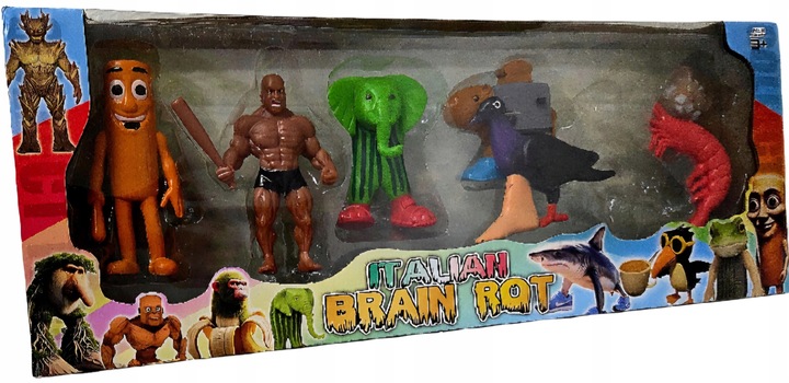 FIGURKI BRAINROT TUNG TUNG TUNG TRALALERO TRALALA ZABAWKI ZESTAW 6 SZTUK