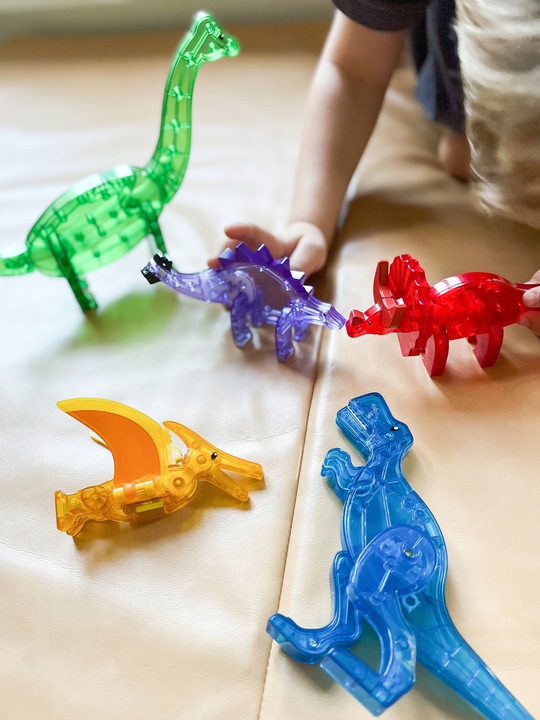 MAGNA TILES Zestaw Dino Klocki Magnetyczne Dinozaury 5 elementów