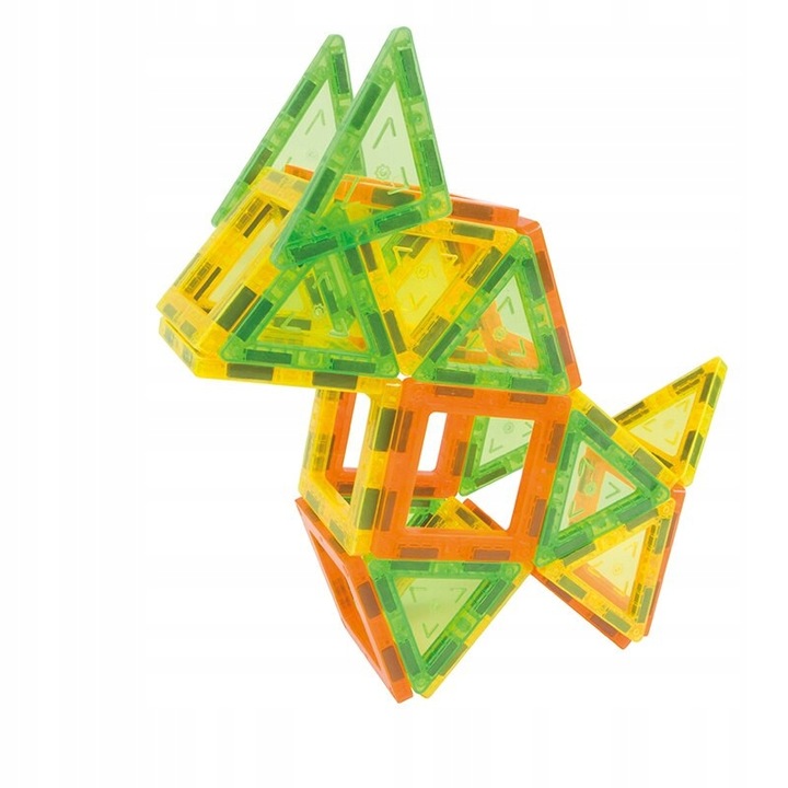 KLOCKI MAGNETYCZNE 3D budynki pojazdy podwozie ZESTAW Magnetic Tiles 80 el.