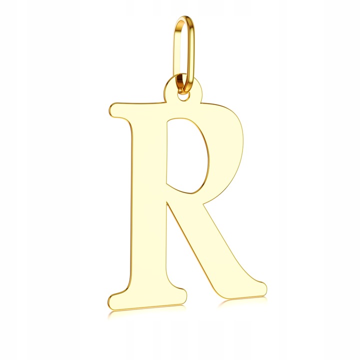 ZŁOTA LITERKA R ZAWIESZKA 585 PREZENT 3D + GRATISY