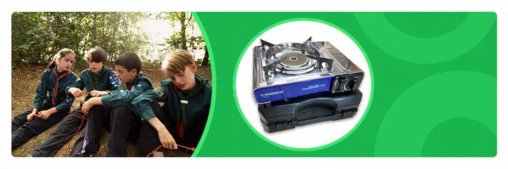 KUCHENKA TURYSTYCZNA TIROSS TS-266 SREBRNA 1650 W + 4 x BUTLE GAZOWE TS700