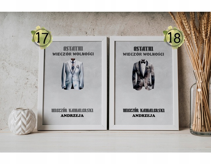 PREZENT NA WIECZÓR KAWALERSKI PAMIĄTKA OBRAZEK A4 IKWK