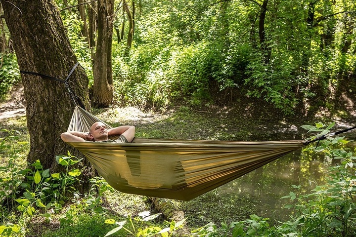 MOCNY HAMAK 200KG OGRODOWY SURVIVALOWY SURVIVAL TURYSTYCZNY NEO TOOLS