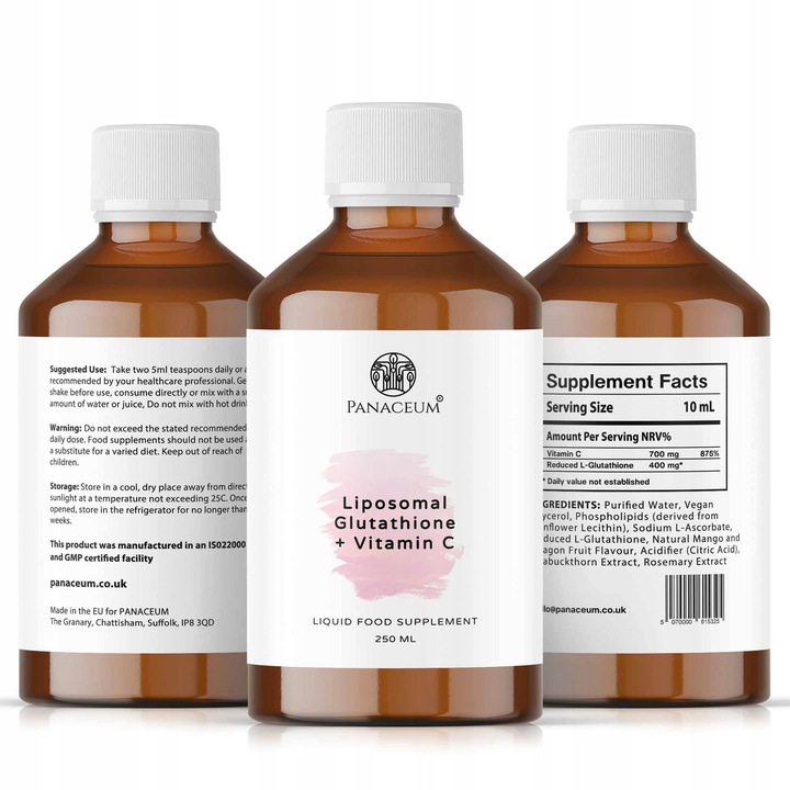 Glutation Liposomalny + Witamina C Panaceum data ważnosci 27.01 Promocja!