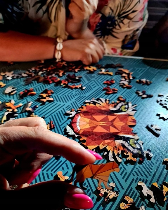 Puzzle z Kotami Drewniane Trudna Układanka 3D Na Prezent 150 elementów L