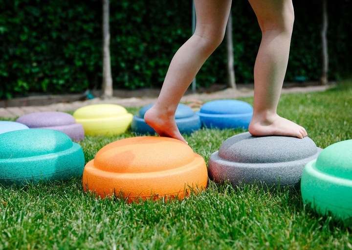 Zestaw 6 Krążków Kamieni Sensorycznych do Zabaw Ruchowych Nauka Równowagi