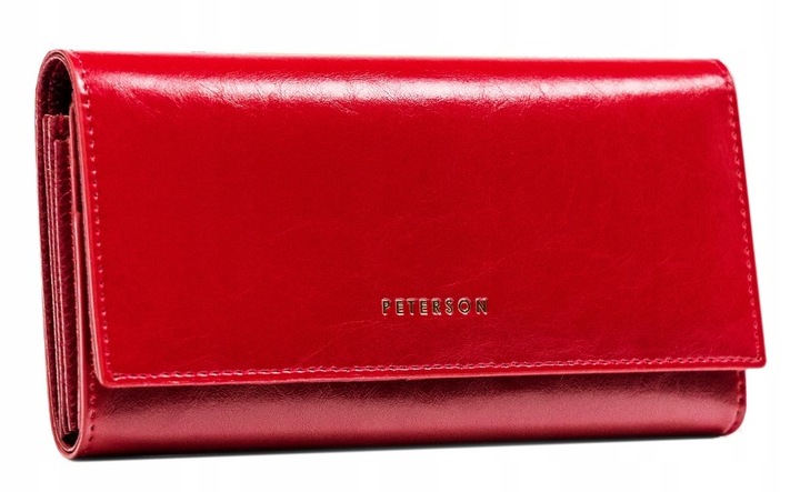 PETERSON pojemny portfel skórzany damski bigiel