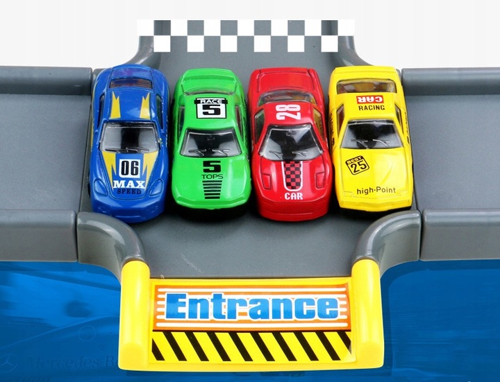 Duży parking garaż wielopoziomowy Tor Winda 4 Autka Helikopter