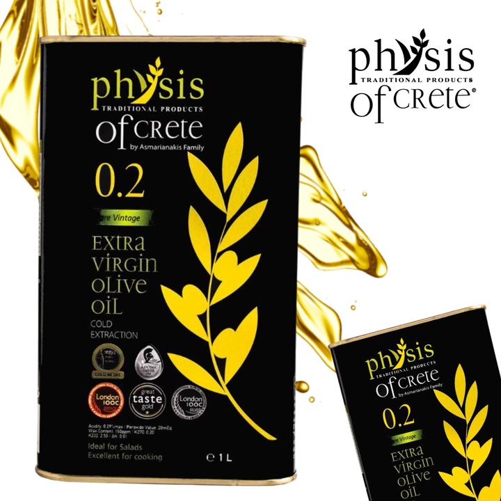 Oliwa z Oliwek Extra Virgin 1L Grecka Physis of Crete 0.2% Data aż do 07/27