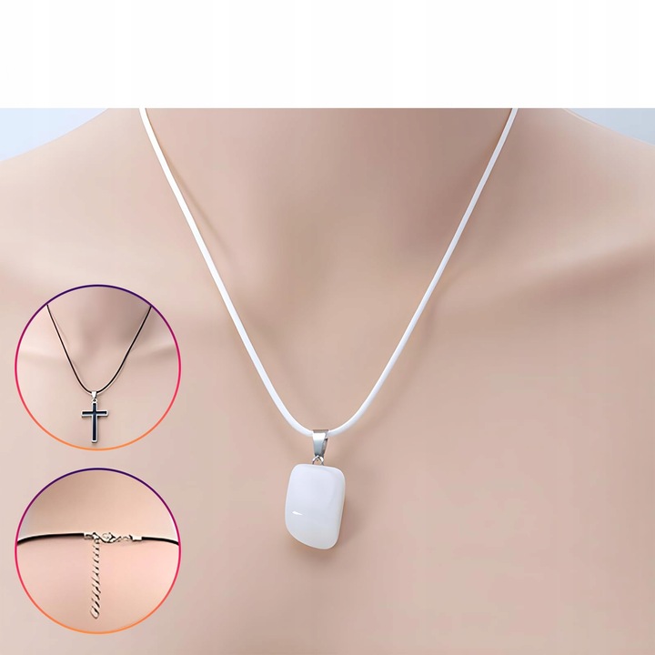 20× Naszyjnik Rzemyk kolor z zapięciem 45cm