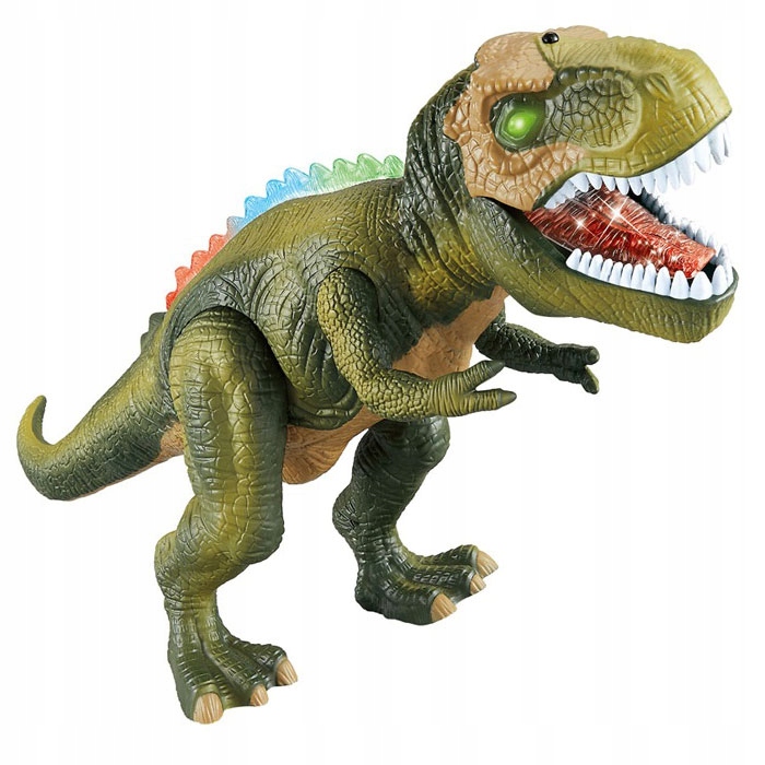 DINOZAUR T-REX INTERAKTYWNY ZDALNIE STEROWANY RC CHODZI RYCZY ŚWIECI PILOT