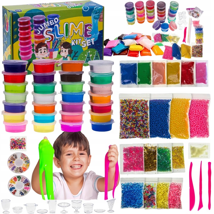 ZESTAW DO ROBIENIA SLIME FABRYKA LABORATORIUM XXL SLIME BOX GLUT JUMBO