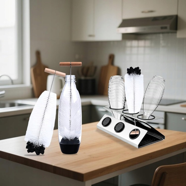 SZCZOTKA DO CZYSZCZENIA BUTELEK SODASTREAM DO BUTELEK I NACZYŃ DŁUGA 35CM