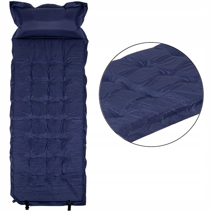 MATA SAMOPOMPUJĄCA TURYSTYCZNA Z PODUSZKĄ 193 cm KARIMATA MATERAC GRUBA