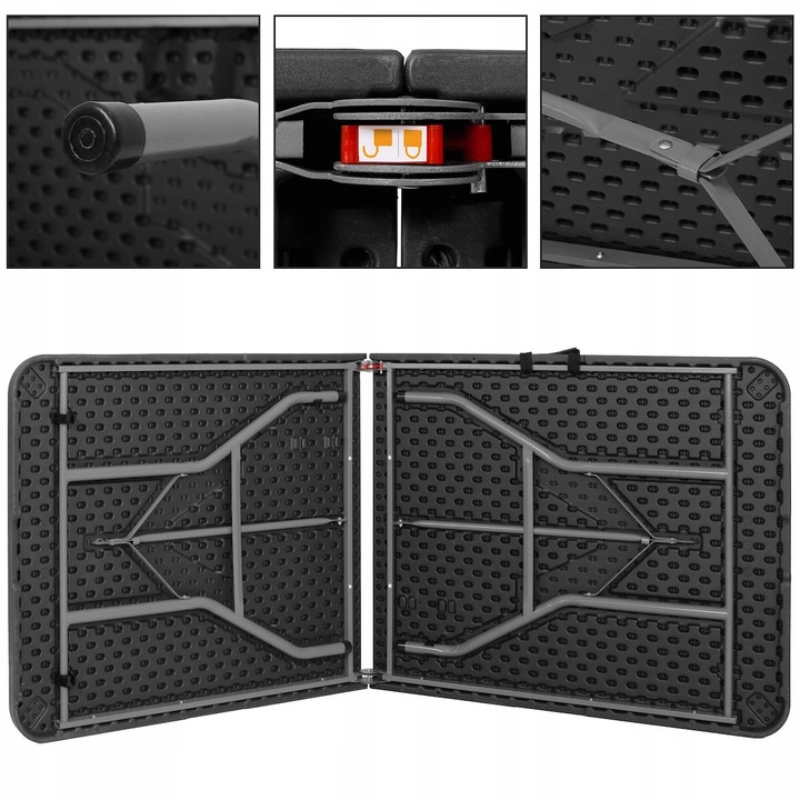 ZESTAW STÓŁ CATERINGOWY BANKIETOWY TURYSTYCZNY OGRODOWY CAMPINGOWY +2 ŁAWKI