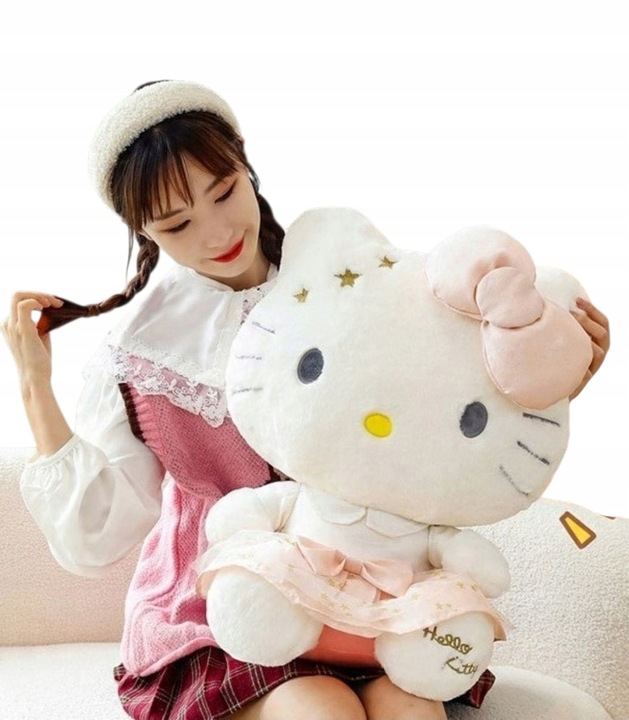 DUŻA MASKOTKA HELLO KITTY PLUSZAK PRZYTULANKA 45cm