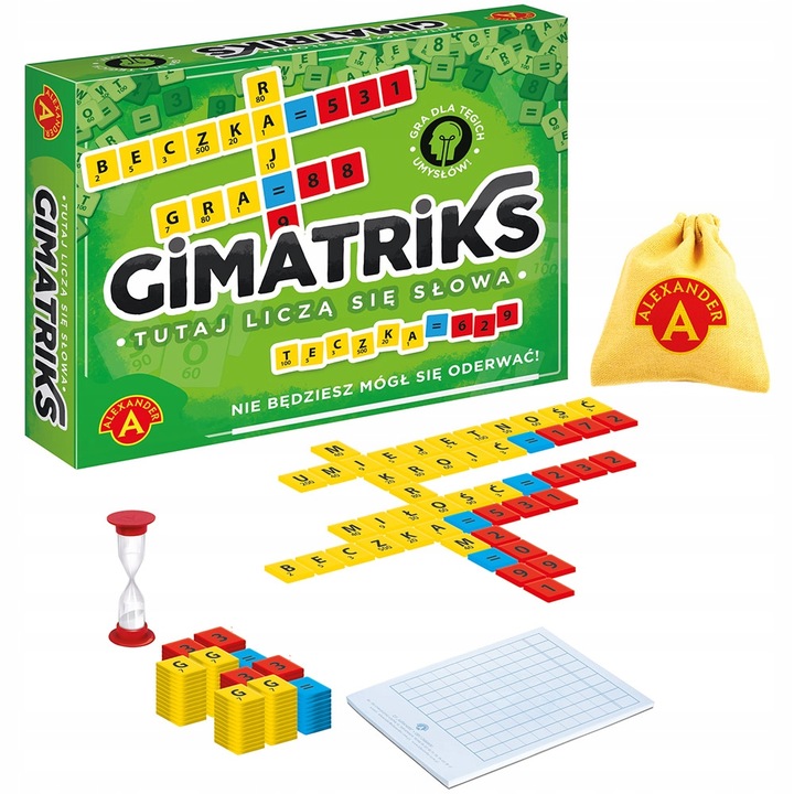 Gra logiczna słowna GIMATRIKS ALEXANDER